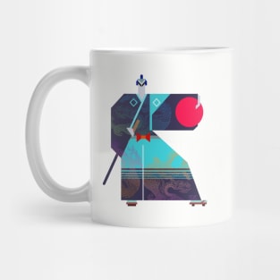 Geometrical Samurai Illustration Mug